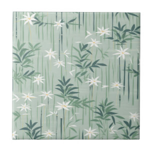 Carreau Fleur de bambou sereine Asiatique  (4)