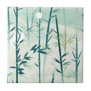 Carreau Fleur de bambou sereine asiatique  (5)