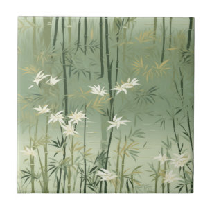 Carreau Fleur de bambou sereine Asiatique  (6)