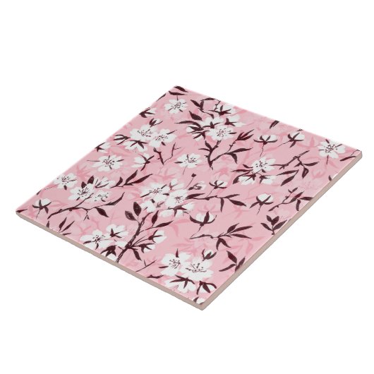 Carreau Fleur de cerisier blanc (Côté)