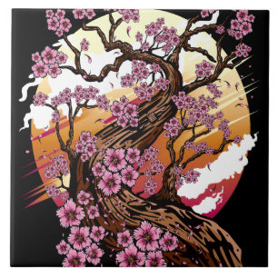 Carreau Fleur de cerisier sauvage