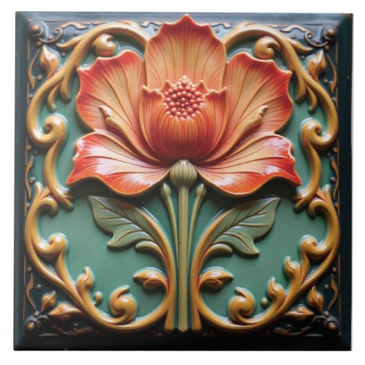 Carreau Fleur de Citrus Brillante (Devant)