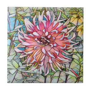 CARREAU FLEUR DE DAHLIA