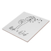 Carreau Fleur de Dandelion de souhait (Côté)