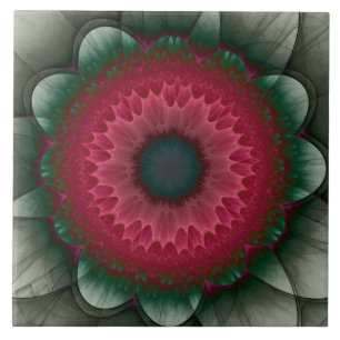 Carreau Fleur de fée rouge