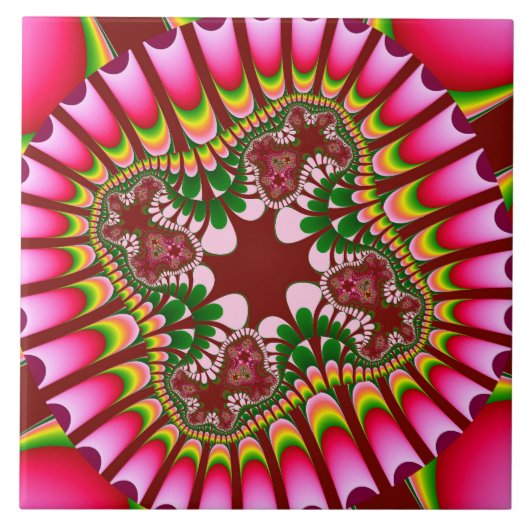 Carreau Fleur de fraise rose (Devant)