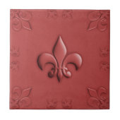 Carreau Fleur de iles en relief tonalités métalliques bros (Devant)