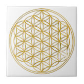 Carreau FLEUR DE LA VIE - or (Devant)