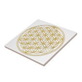 Carreau FLEUR DE LA VIE - or (Côté)