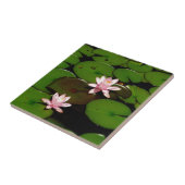 Carreau fleur de laine d'eau rose pâle (Côté)