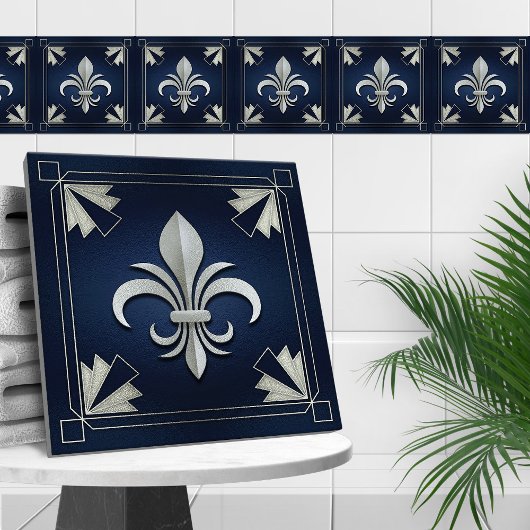 Carreau Fleur-De-Lis - Art Déco
