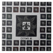 Carreau Fleur de Lis (Black) (Devant)
