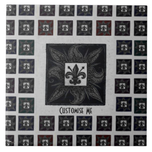 Carreau Fleur de Lis (Black)