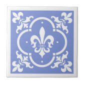 Carreau Fleur De Lis Bleu (Devant)