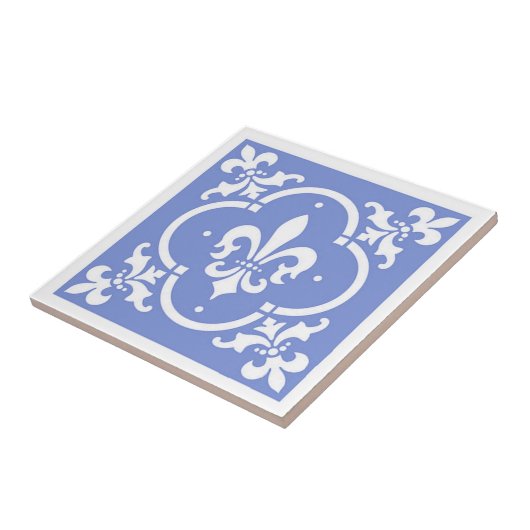 Carreau Fleur De Lis Bleu (Côté)