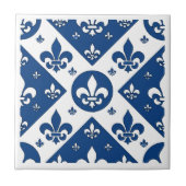 Carreau Fleur De Lis Bleu (Devant)