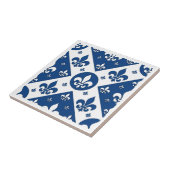 Carreau Fleur De Lis Bleu (Côté)