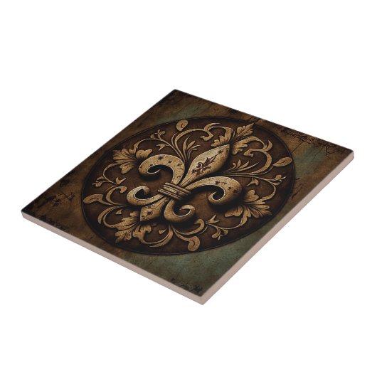 Carreau Fleur De Lis Décorée (Côté)