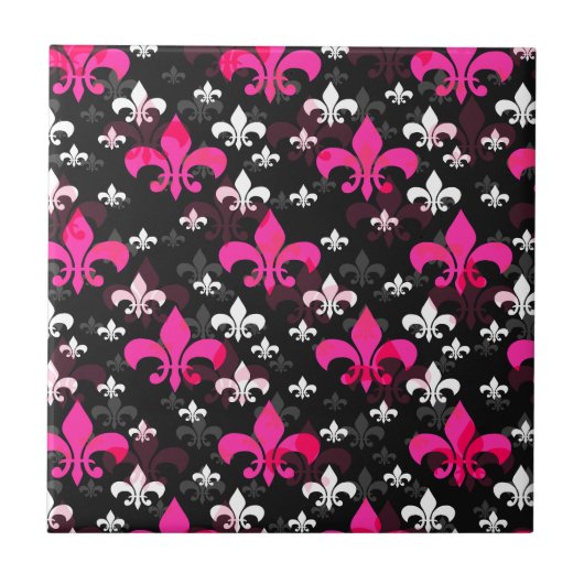 Carreau Fleur De Lis Jaune Surface Motif Design (Devant)