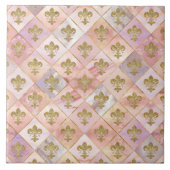 Carreau Fleur de lis motif Pastel Quartz (Devant)