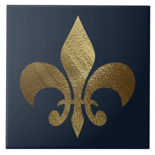 Carreau Fleur de Lis Royale en Or (Devant)