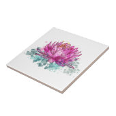 Carreau Fleur de lotus aquarelle rose (Côté)