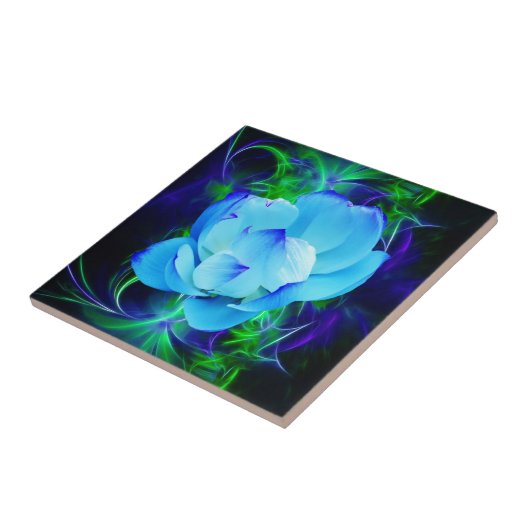 Carreau Fleur de lotus bleu et sa signification (Côté)