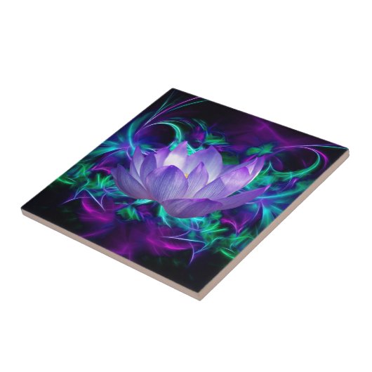 Carreau Fleur de lotus pourpre et sa signification (Côté)