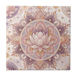 Carreau Fleur de Lotus Spirituelle - Motif de Mandala Flor