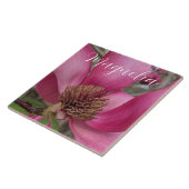 Carreau Fleur de Magnolia à plateau rose (Côté)