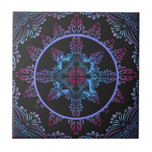 Carreau Fleur de nuit Mandala