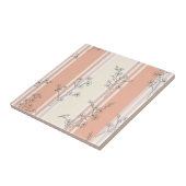 Carreau Fleur de Oiseau Vintage Toile Rayure (13) (Côté)