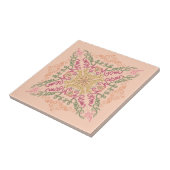 Carreau Fleur de pêche douce Script kaléidoscopique Meille (Côté)