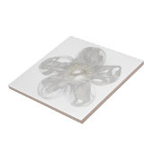 Carreau Fleur de tulle gris clair (Côté)