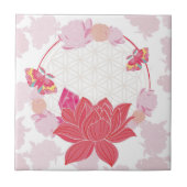 Carreau Fleur de vie avec Lotus (Devant)