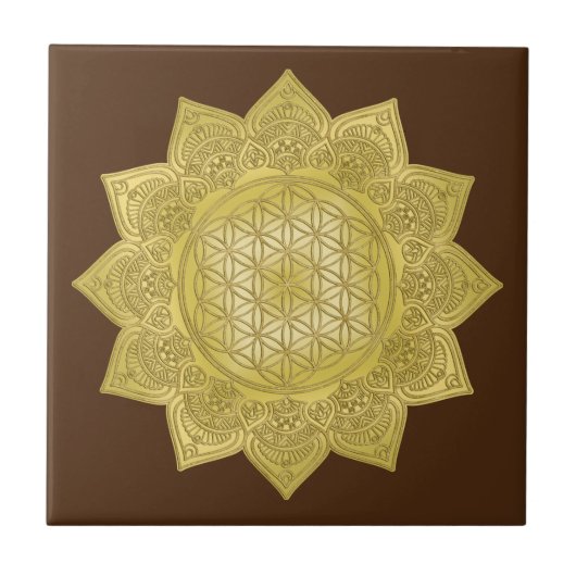 Carreau Fleur De Vie - Indien Mandala 4 (Devant)