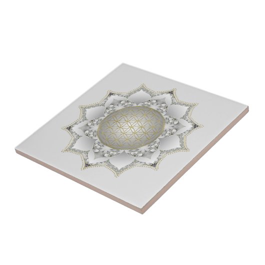 Carreau Fleur de Vie - Mandala Fleurs 1 (Côté)