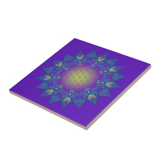 Carreau Fleur De Vie - Mandala Indien 3 (Côté)