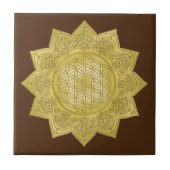 Carreau Fleur de Vie - Mandala Indien 4 (Devant)