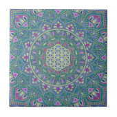 Carreau Fleur de Vie - Mandala Style Inde 1 (Devant)
