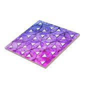 Carreau Fleur de vie rose bleu, géométrie effrayée (Côté)