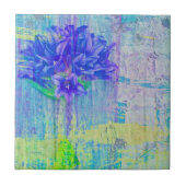 Carreau Fleur de violet bleu (Devant)