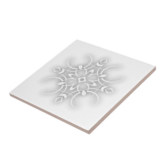 Carreau Fleur décorative blanche (Côté)