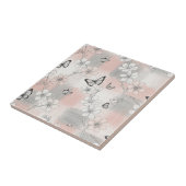 Carreau Fleur d'Élégant Papillon (3) (Côté)