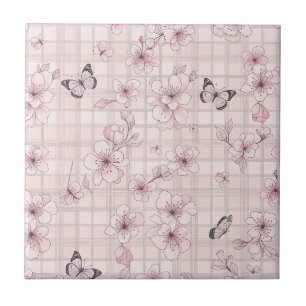 Carreau Fleur d'Élégant Papillon (7)