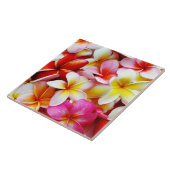 Carreau Fleur d'Hawaï de Frangipani de Plumeria customisée (Côté)