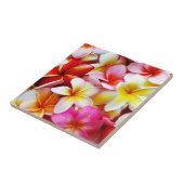 Carreau Fleur d'Hawaï de Frangipani de Plumeria customisée (Côté)