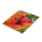 Carreau Fleur d'Hibiscus du néon tropical (Côté)