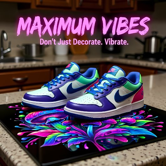 Carreau Fleur d'Imaginaire de champignons lumineuses