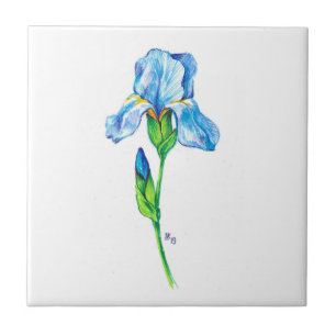 Carreau Fleur d'iris